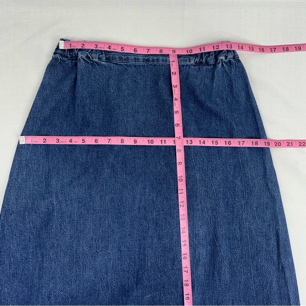 CP Shades Women’s size Medium Blue Denim Jean Maxi Skirt - Picture 14 of 16